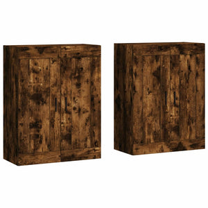 vidaXL Wall Mounted Cabinets 2 pcs Smoked Oak Engineered Wood