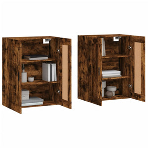 vidaXL Wall Mounted Cabinets 2 pcs Smoked Oak Engineered Wood