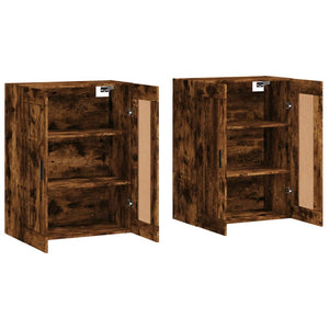 vidaXL Wall Mounted Cabinets 2 pcs Smoked Oak Engineered Wood