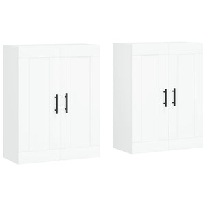 vidaXL Wall Mounted Cabinets 2 pcs White Engineered Wood