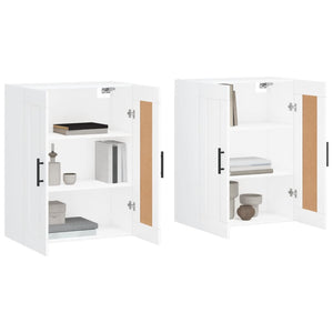 vidaXL Wall Mounted Cabinets 2 pcs White Engineered Wood