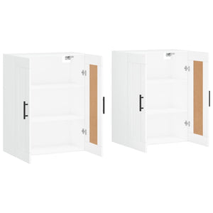 vidaXL Wall Mounted Cabinets 2 pcs White Engineered Wood