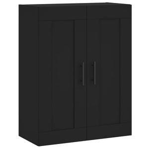 vidaXL Wall Mounted Cabinets 2 pcs Black Engineered Wood