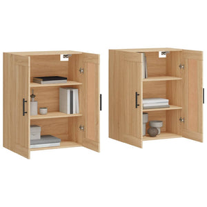 vidaXL Wall Mounted Cabinets 2 pcs Sonoma Oak Engineered Wood