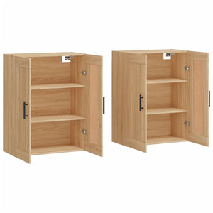 vidaXL Wall Mounted Cabinets 2 pcs Sonoma Oak Engineered Wood