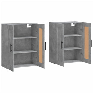 vidaXL Wall Mounted Cabinets 2 pcs Concrete Grey Engineered Wood