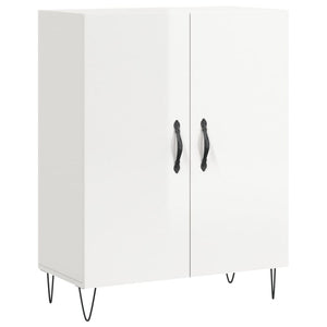 vidaXL Highboard High Gloss White 69.5x34x180 cm Engineered Wood