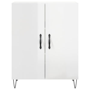 vidaXL Highboard High Gloss White 69.5x34x180 cm Engineered Wood