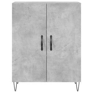 vidaXL Highboard Concrete Grey 69.5x34x180 cm Engineered Wood