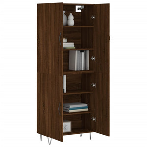 vidaXL Highboard Brown Oak 69.5x34x180 cm Engineered Wood