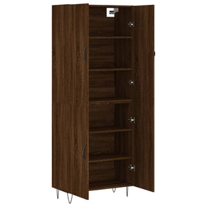 vidaXL Highboard Brown Oak 69.5x34x180 cm Engineered Wood