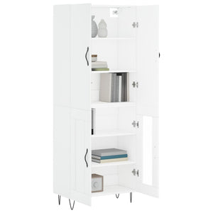 vidaXL Highboard White 69.5x34x180 cm Engineered Wood