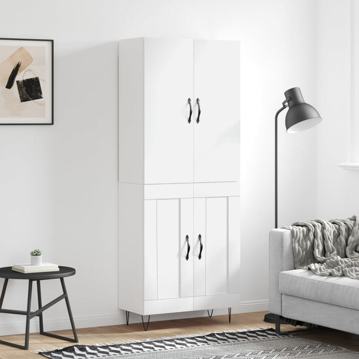 vidaXL Highboard White 69.5x34x180 cm Engineered Wood