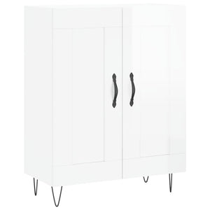 vidaXL Highboard High Gloss White 69.5x34x180 cm Engineered Wood