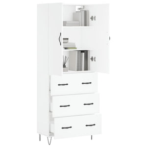 vidaXL Highboard White 69.5x34x180 cm Engineered Wood