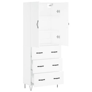 vidaXL Highboard White 69.5x34x180 cm Engineered Wood