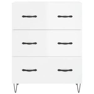 vidaXL Highboard High Gloss White 69.5x34x180 cm Engineered Wood