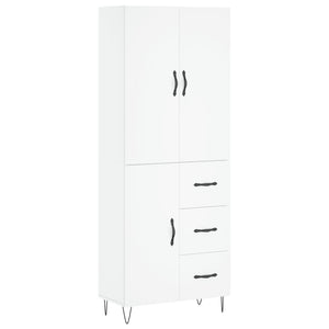 vidaXL Highboard White 69.5x34x180 cm Engineered Wood