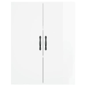 vidaXL Highboard High Gloss White 69.5x34x180 cm Engineered Wood