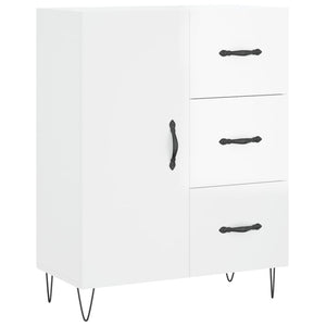 vidaXL Highboard High Gloss White 69.5x34x180 cm Engineered Wood