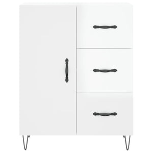 vidaXL Highboard High Gloss White 69.5x34x180 cm Engineered Wood