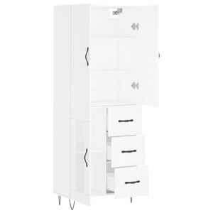 vidaXL Highboard White 69.5x34x180 cm Engineered Wood