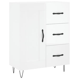 vidaXL Highboard High Gloss White 69.5x34x180 cm Engineered Wood