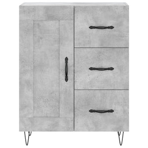 vidaXL Highboard Concrete Grey 69.5x34x180 cm Engineered Wood