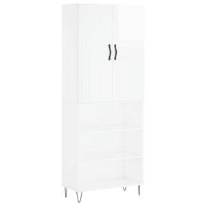 vidaXL Highboard High Gloss White 69.5x34x180 cm Engineered Wood