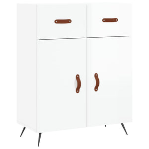 vidaXL Highboard High Gloss White 69.5x34x180 cm Engineered Wood