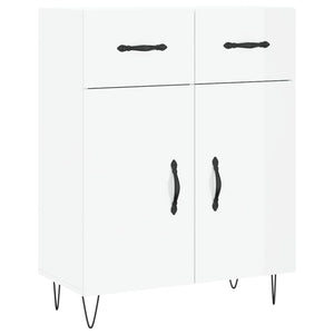 vidaXL Highboard High Gloss White 69.5x34x180 cm Engineered Wood