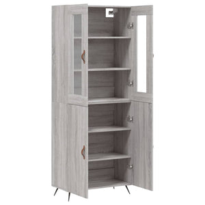 vidaXL Highboard Grey Sonoma 69.5x34x180 cm Engineered Wood