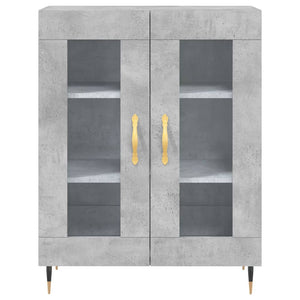 vidaXL Highboard Concrete Grey 69.5x34x180 cm Engineered Wood