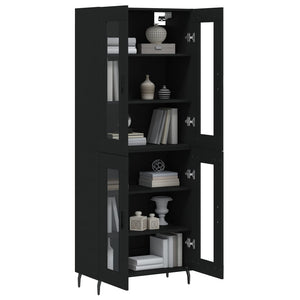 vidaXL Highboard Black 69.5x34x180 cm Engineered Wood