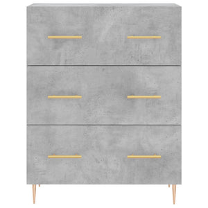 vidaXL Highboard Concrete Grey 69.5x34x180 cm Engineered Wood