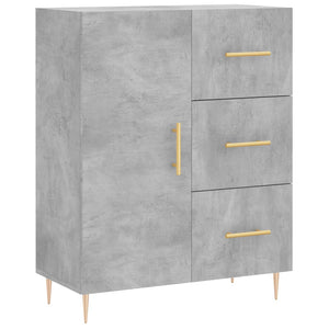 vidaXL Highboard Concrete Grey 69.5x34x180 cm Engineered Wood