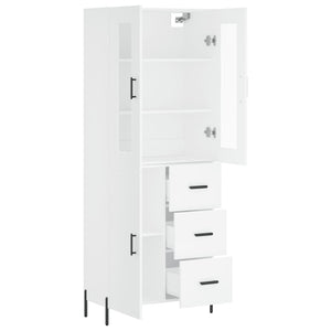 vidaXL Highboard White 69.5x34x180 cm Engineered Wood