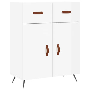 vidaXL Highboard High Gloss White 69.5x34x180 cm Engineered Wood