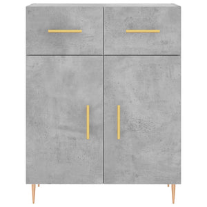 vidaXL Highboard Concrete Grey 69.5x34x180 cm Engineered Wood