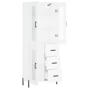 vidaXL Highboard White 69.5x34x180 cm Engineered Wood