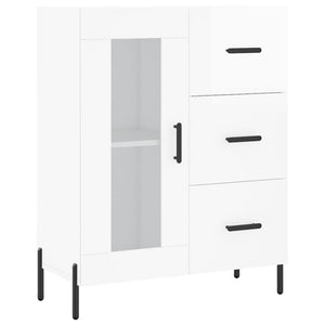 vidaXL Highboard High Gloss White 69.5x34x180 cm Engineered Wood