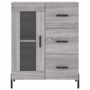 vidaXL Highboard Grey Sonoma 69.5x34x180 cm Engineered Wood