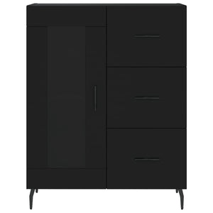 vidaXL Highboard Black 69.5x34x180 cm Engineered Wood