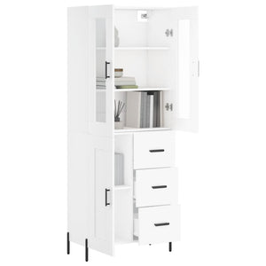 vidaXL Highboard White 69.5x34x180 cm Engineered Wood