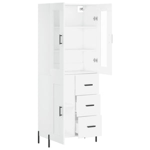 vidaXL Highboard White 69.5x34x180 cm Engineered Wood