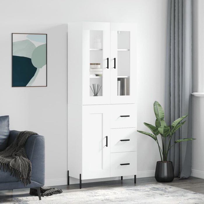 vidaXL Highboard White 69.5x34x180 cm Engineered Wood