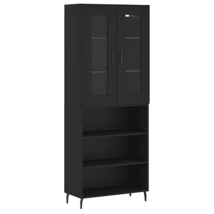 vidaXL Highboard Black 69.5x34x180 cm Engineered Wood