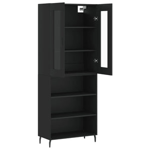 vidaXL Highboard Black 69.5x34x180 cm Engineered Wood