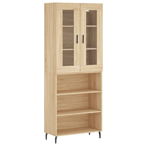 vidaXL Highboard Sonoma Oak 69.5x34x180 cm Engineered Wood