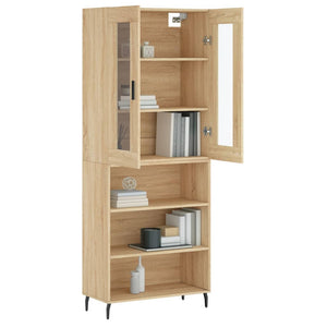 vidaXL Highboard Sonoma Oak 69.5x34x180 cm Engineered Wood